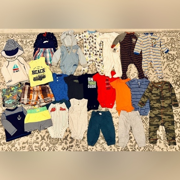 26 Piece Baby Boy Size 6-9M Mixed Season Bundle - Picture 1 of 9